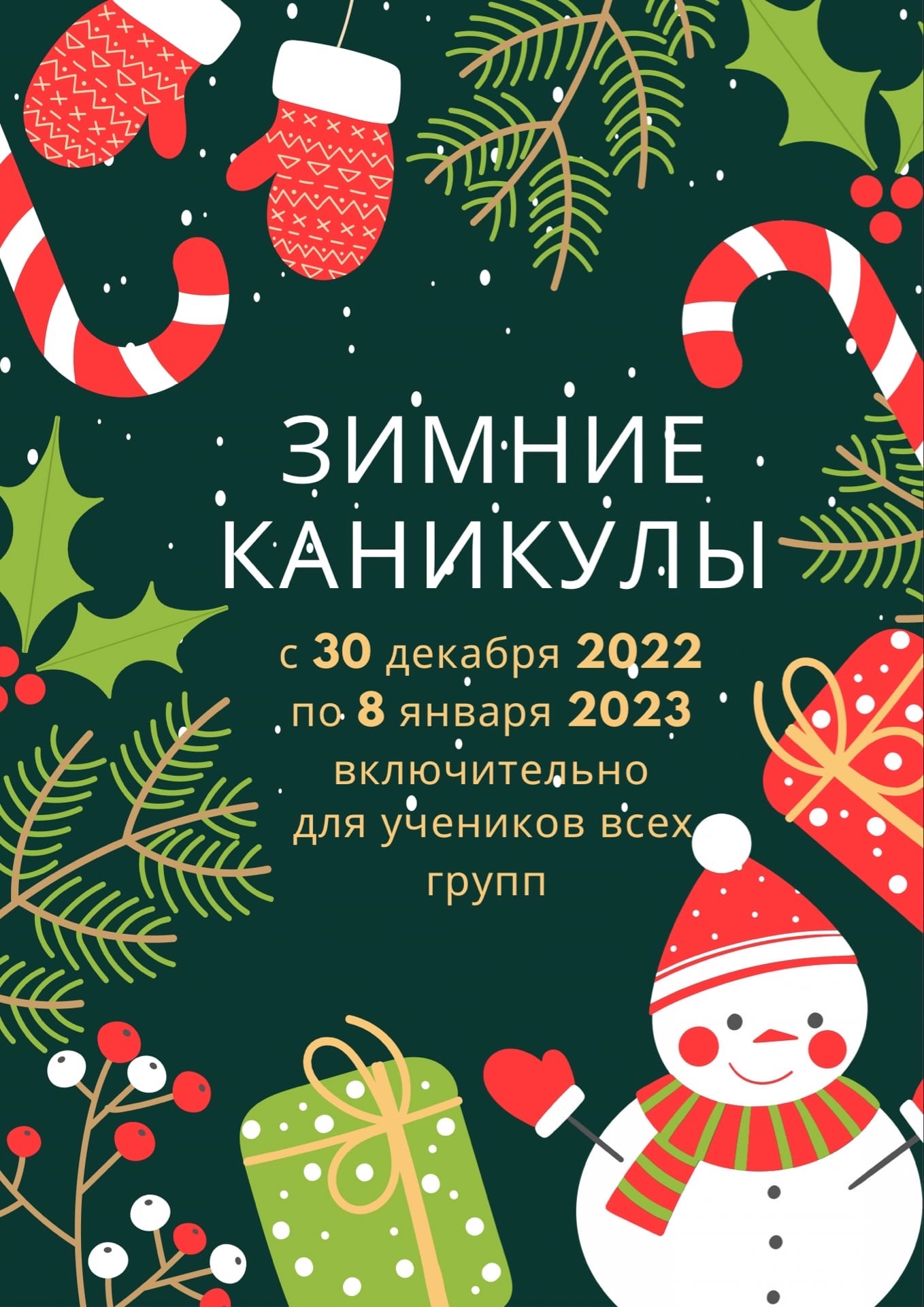 ЗИМНИЕ КАНИКУЛЫ