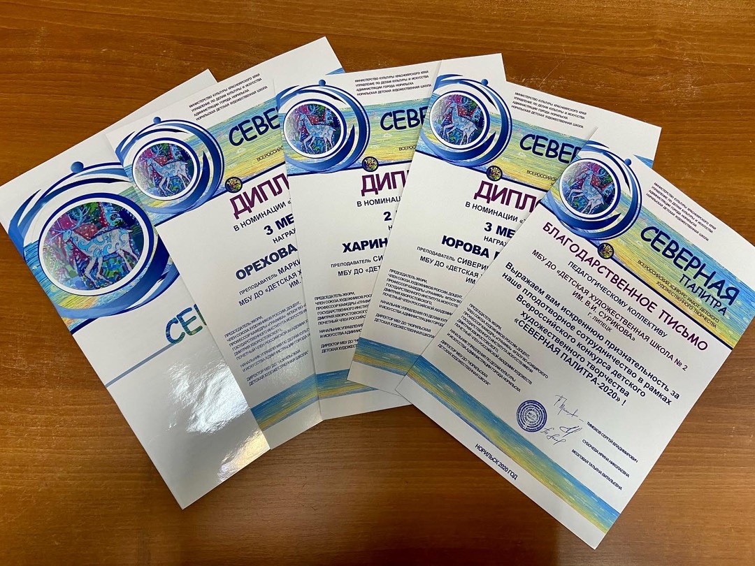 Обучающиеся ДХШ №2 им. В.И. Сурикова среди победителей Всероссийского конкурса 