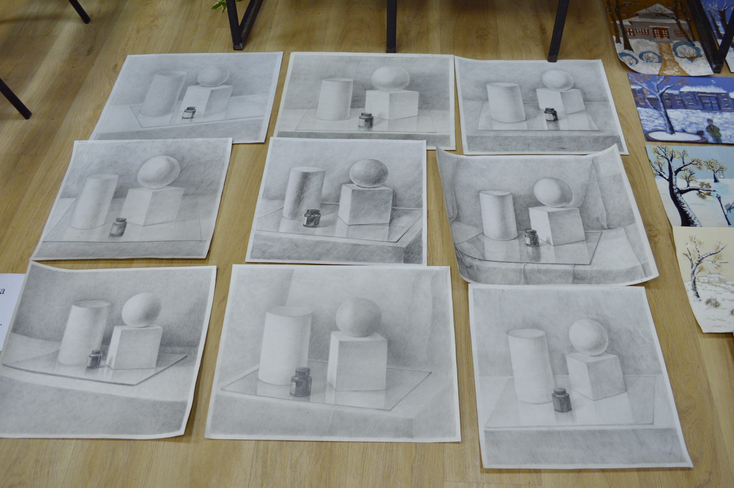 Экзаменационный просмотр за 1 полугодие 2020-2021 учебного года прошел в ДХШ №2 им. В.И. Сурикова