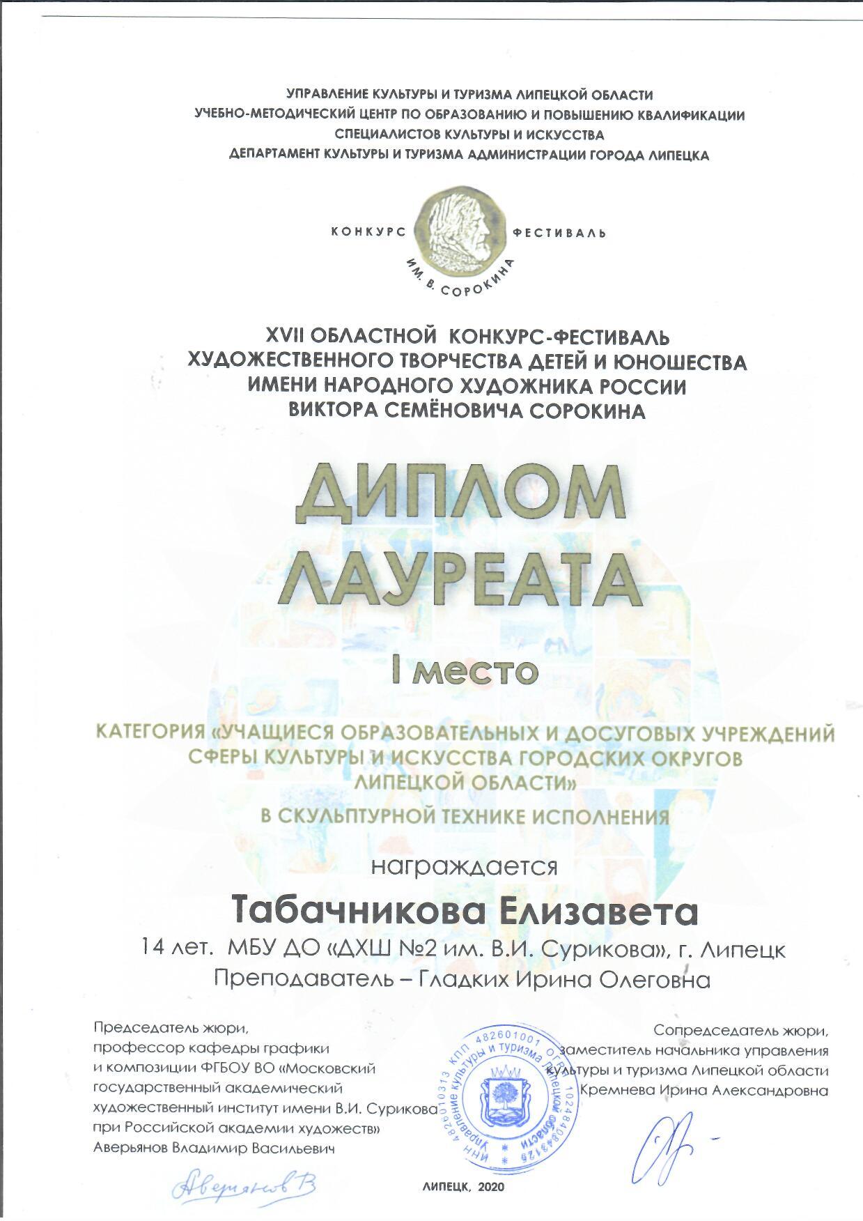 Победители XVII Областного конкурса-фестиваля художественного творчества детей и юношества им. В. С. Сорокина получили заслуженные награды